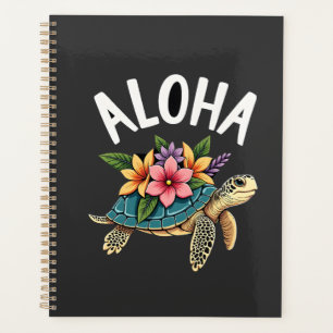 Aloha Hawaii Hawaiian-Shirt Turtle Hibiscus Kids G Planner