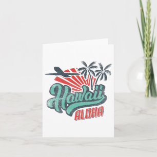 Aloha Hawaii Hawaiian Tee Beach Vacation Costume L Card