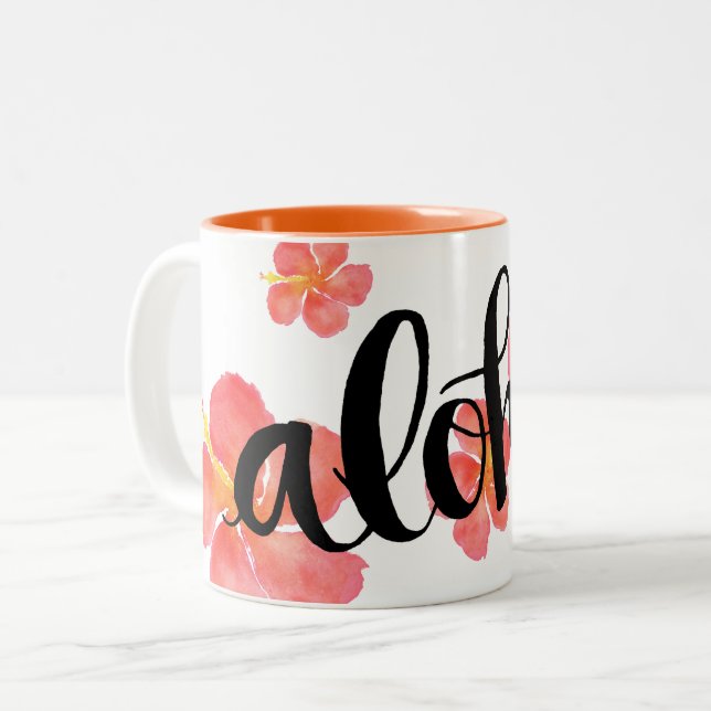 Aloha Hawaii Hibiscus Mug (Front Left)