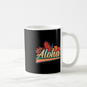 Aloha Hawaii Holiday Surfing Beach Tropical Hibisc Coffee Mug