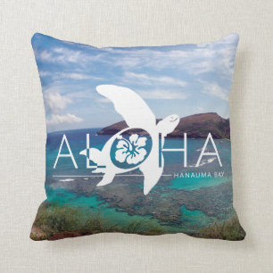 Aloha Hawaii Honu Turtle Cushion