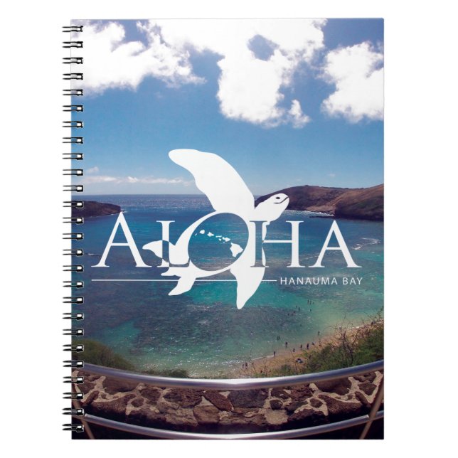 Aloha Hawaii Honu Turtle Spiral Notebook (Front)