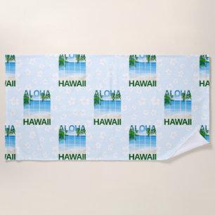 Aloha Hawaii Island Summer Beach Towel