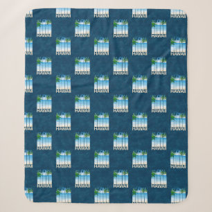 Aloha Hawaii Island Summer Islands Sherpa Blanket