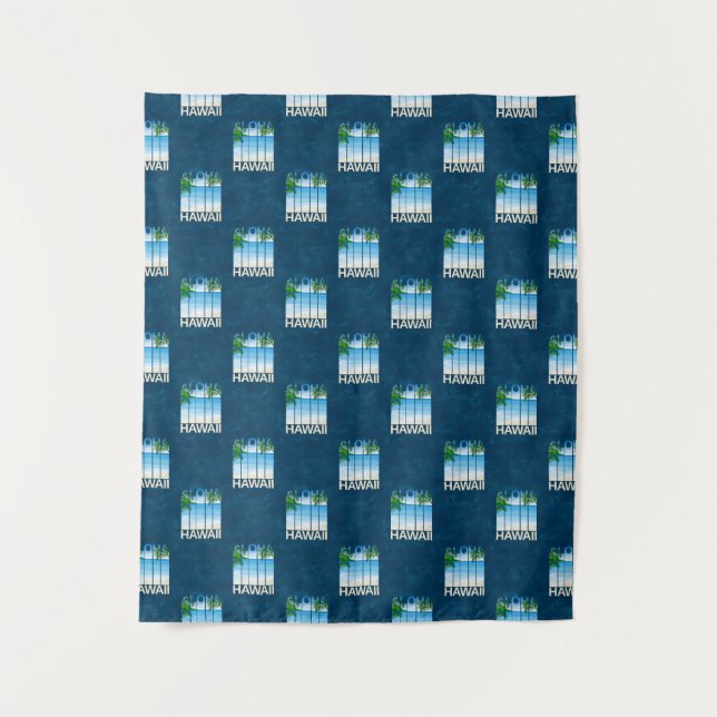 Aloha Hawaii Island Summer Islands Tapestry (Front)