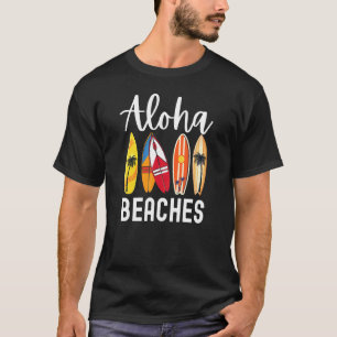Aloha Hawaii Island Summer Surfer Beaches Hawaiian T-Shirt