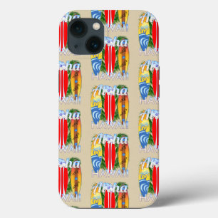 Aloha Hawaii Island Surfing iPhone 13 Case