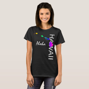 ALOHA - HAWAII ISLANDS NEON RAINBOW T-Shirt