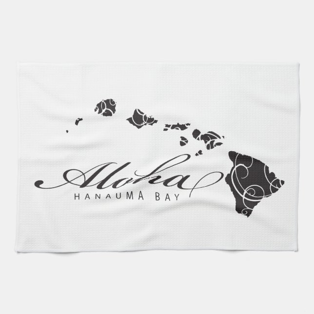 Aloha Hawaii Islands Tea Towel (Horizontal)