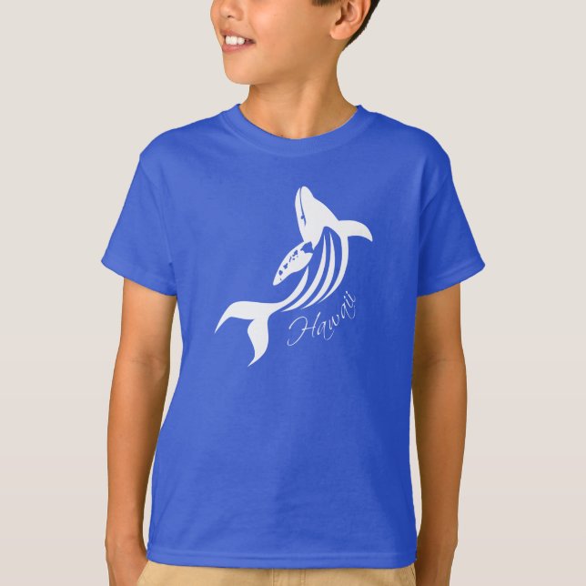 Aloha Hawaii Islands Whale T-Shirt (Front)