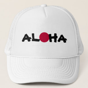 Aloha Hawaii Japanese Rising Sun Flag Trucker Hat