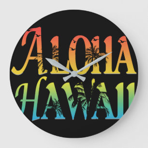 Aloha Hawaii Large Clock