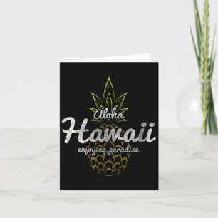 Aloha Hawaii Luau Costume Hawaiian Vacation Pineap Card