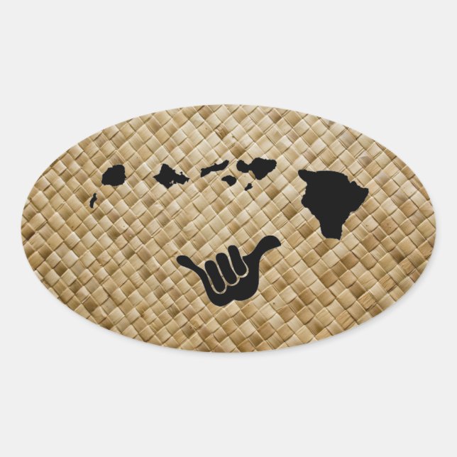Aloha Hawai'i Oval Sticker (Front)