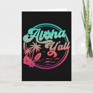 Aloha Hawaii Palm Tree Tropical Hawaiian Island Be Card
