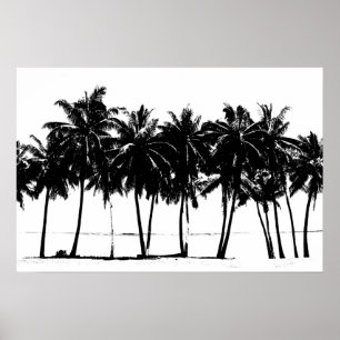 Aloha Hawaii Palm Trees Tropics Travel Poster