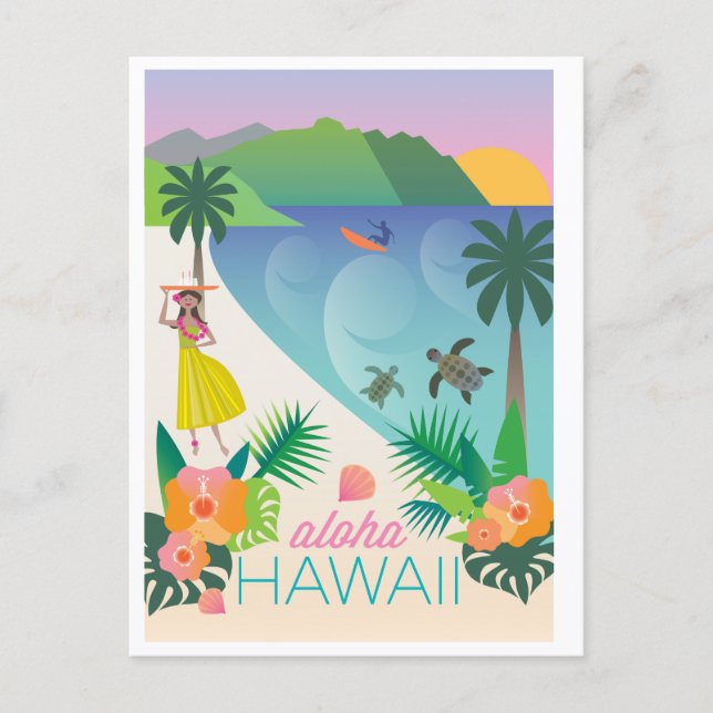 Aloha Hawaii Postcard (Front)