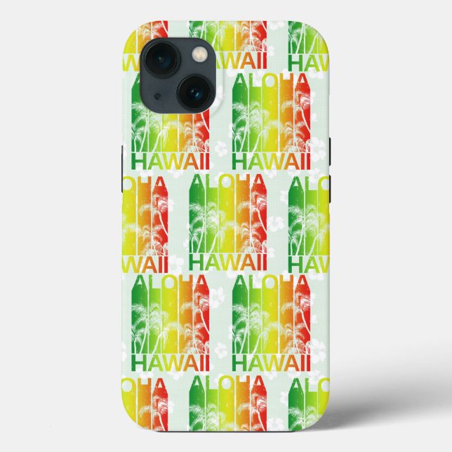 Aloha Hawaii Retro Summer Floral Case-Mate iPhone Case (Back)