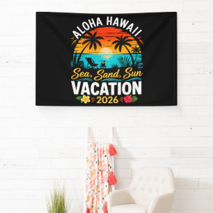 Aloha Hawaii Sea Sand Sun 2026 Banner