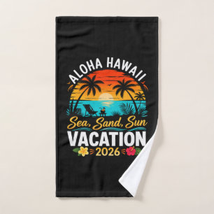 Aloha Hawaii Sea Sand Sun 2026 Hand Towel