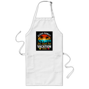 Aloha Hawaii Sea Sand Sun 2026 Long Apron