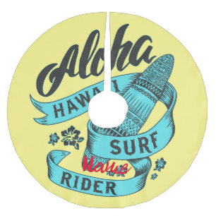 Aloha Hawaii Surf Rider Thunder_Cove Brushed Polyester Tree Skirt