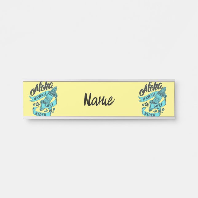 Aloha Hawaii Surf Rider Thunder_Cove Door Sign (Front)