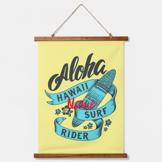 Aloha Hawaii Surf Rider Thunder_Cove  Hanging Tapestry (Front)
