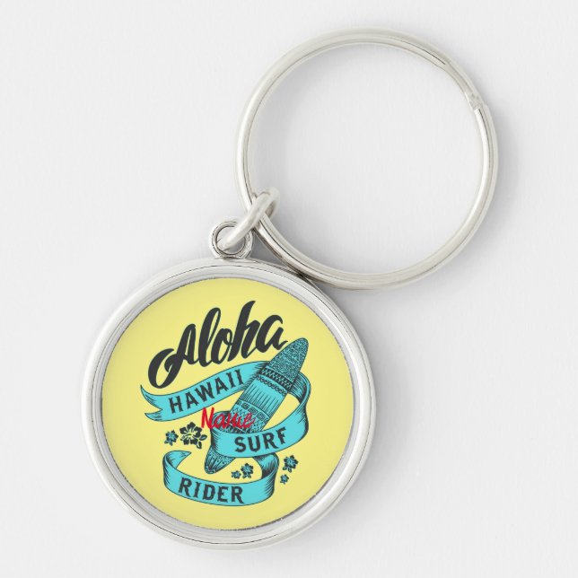 Aloha Hawaii Surf Rider Thunder_Cove Key Ring (Front)