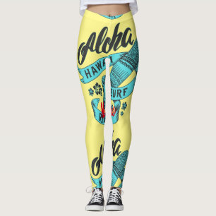 Aloha Hawaii Surf Rider Thunder_Cove  Leggings