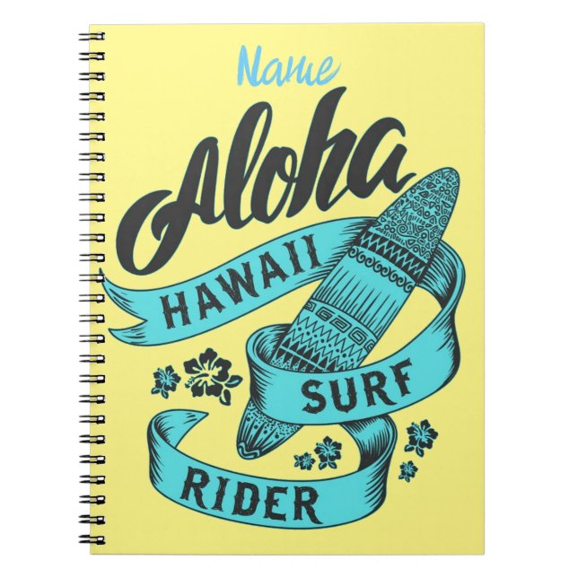Aloha Hawaii Surf Rider Thunder_Cove  Notebook (Front)