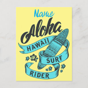 Aloha Hawaii Surf Rider Thunder_Cove Postcard