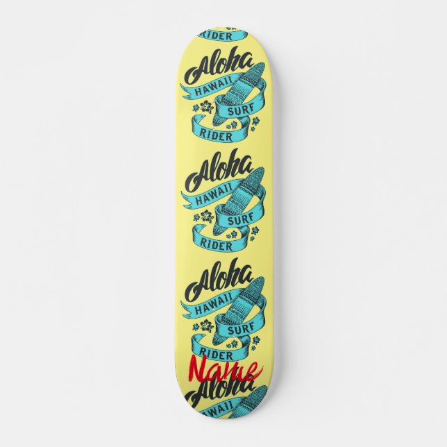 Aloha Hawaii Surf Rider Thunder_Cove Skateboard (Front)