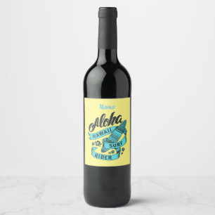 Aloha Hawaii Surf Rider Thunder_Cove Wine Label
