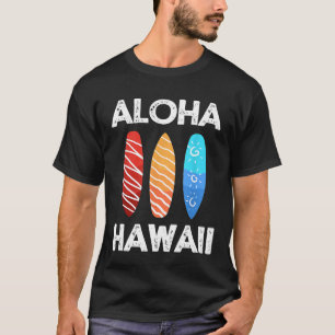 Aloha Hawaii Surfboard Hawaiian Surfing Summer T-Shirt