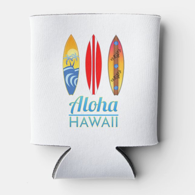 Aloha Hawaii Surfboards Can Cooler (Front)