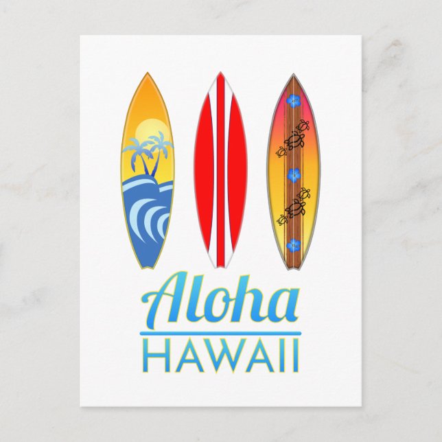 Aloha Hawaii Surfboards Postcard (Front)