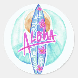 Aloha Hawaii Surfer stickers