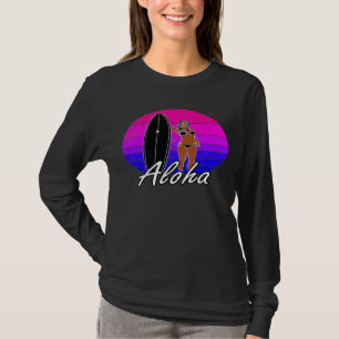 Aloha Hawaii Surfer Surfing Clothing Men Women Gra T-Shirt