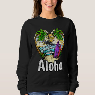 Aloha Hawaii Surfing Retro Sunset 25 Sweatshirt