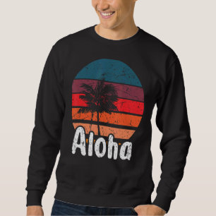 Aloha Hawaii Surfing Retro Sunset 28 Sweatshirt