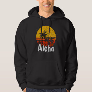 Aloha Hawaii Surfing Retro Sunset 53 Hoodie