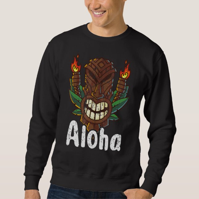 Aloha Hawaii Surfing Retro Sunset Sweatshirt (Front)