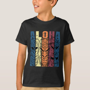 Aloha Hawaii Theme Vacation Vintage Tiki Three T-Shirt