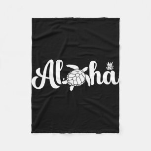 Aloha hawaii turtle hawaiian island trip kids men fleece blanket