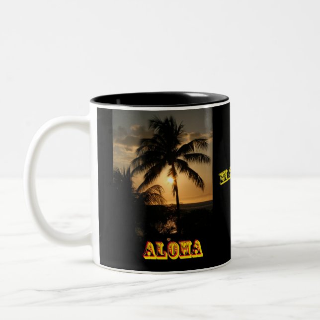 Aloha Hawaii Two-Tone Coffee Mug (Left)