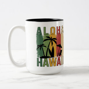 Aloha Hawaii Two-Tone Coffee Mug