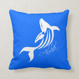 Aloha Hawaii Whale Cushion