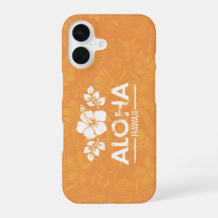 Aloha Hawaii with Orange Hibiscus Phone Case