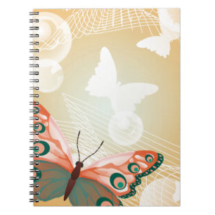 Aloha Hawaiian Butterfly Wedding Love Art Destiny Spiral Notebook
